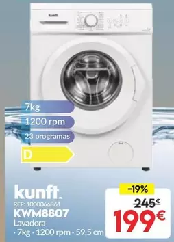 Kunft - Kwm8807 Lavadora 