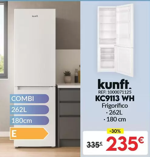 Kunft - Kc9113 Wh Frigorifico 