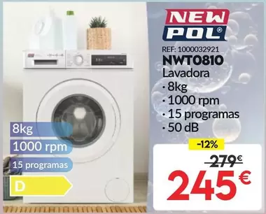 New Pol - Nwt0810 Lavadora 