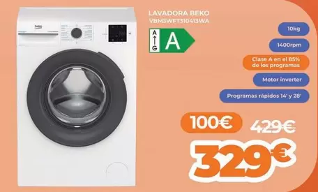 Beko - Lavadora VBM3WFT310413WA 