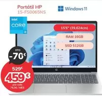 HP - Portátil 15F-F50065NS