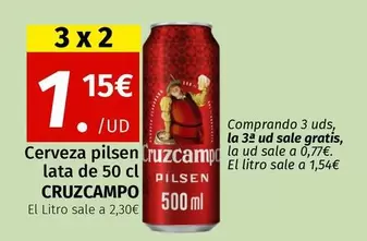 Cruzcampo - Cerveza Pilsen Lata De 50 Cl