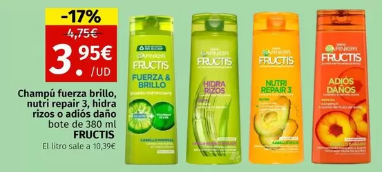Fructis - Champu Fuerza Brillo Nutri Reparar 3, Hidrat