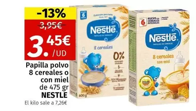 Nestlé - Papilla Polvo 8 Cereales O Con Miel