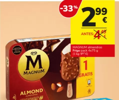 Magnum - Almendras Frigo Pack 4x