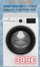 Beko - Rentadora B3wft58415w 01177893 Classe A