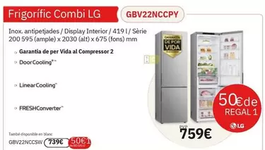 LG - Frigorific Combi Gbv22nccpy