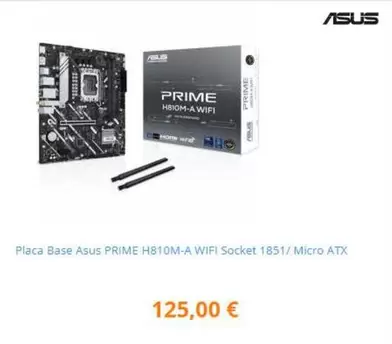 Prime - Placa Base ASUS  H810M-A Wifi Socket