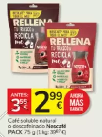Nescafé - Café Soluble Natural O Descafeinado