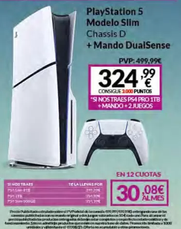 PlayStation - Playstation 5 Modelo Slim Chassis D + Mando DualSense