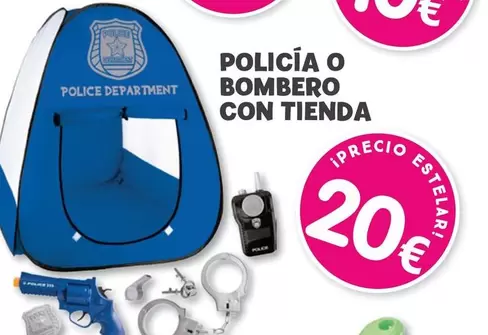 Policia O Bombero Con Tienda