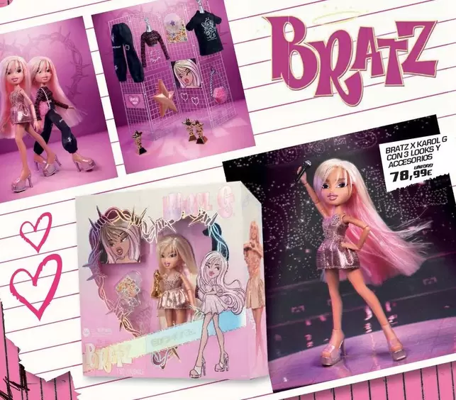 Bratz X Karol G Con 3 Looks Y Accesorios