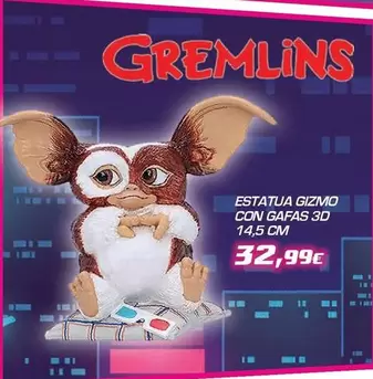 Estatua Gizmo Con Gafas 3D 14.5 Cm