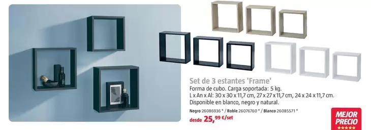 Set De 3 Estante Frame