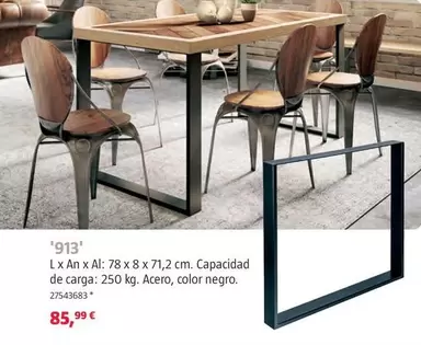 Patas De Acero Macizo "913'