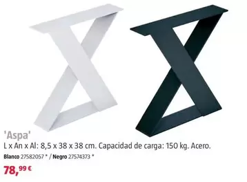 Patas De Acero Macizo 'Aspa'