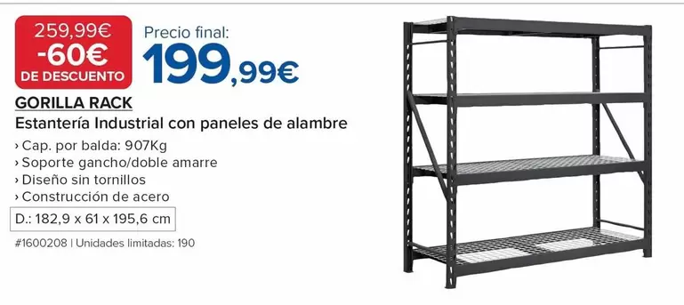 Estantería Industrial Con Paneles De Alambre