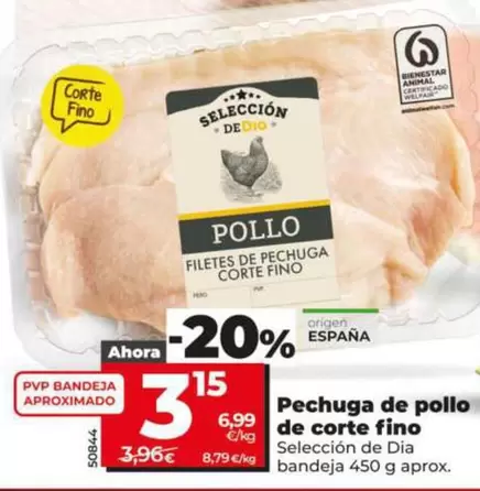 Seleccion De Dia - Pechuga De Pollo De Corte Fino 