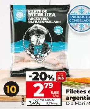Dia Mari Marinera - Filetes De Merluza Argentina Sin Piel 