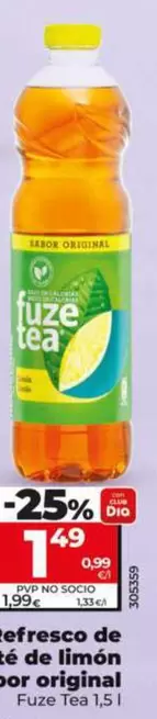 Fuze Tea - Refresco De Té De Limón Sabor Original