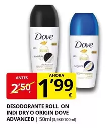 Dove - Desodorante Roll On Indi Dry O Origin