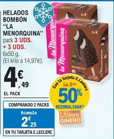 La Menorquina - Helados Bombón