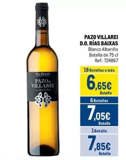 Pazo De Villarei - D.O. Rías Baixas Blanco Albarino