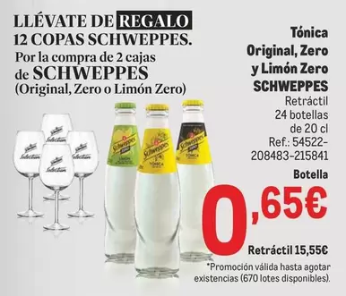 Schweppes - Tonica Original, Zero Y Limon Zero