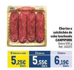 Canpipork - Chorizo O Salchichon De Cebo Loncheado