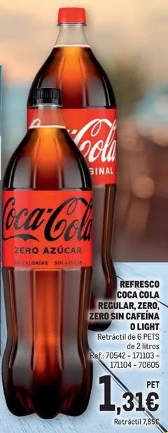 Coca-Cola - Refresco Regular Zero
