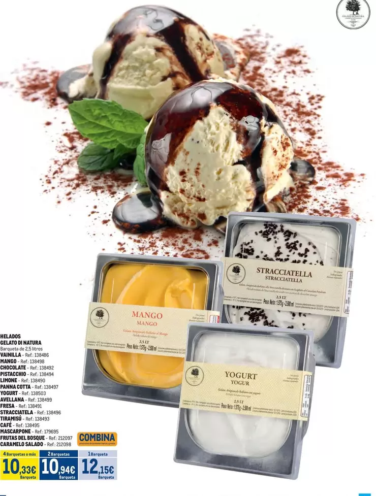 Helados Gelato Di Natura