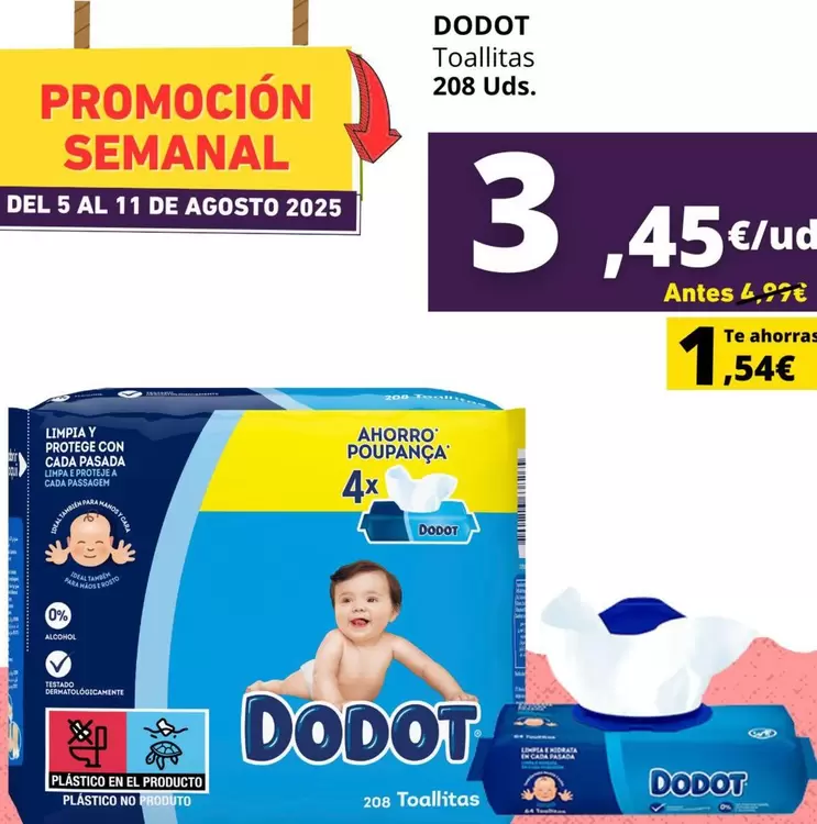 Dodot - Toallitas 208 Uds