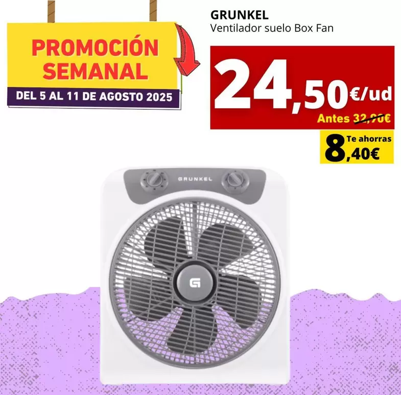 Grunkel - Ventilador Suelo Box Fan