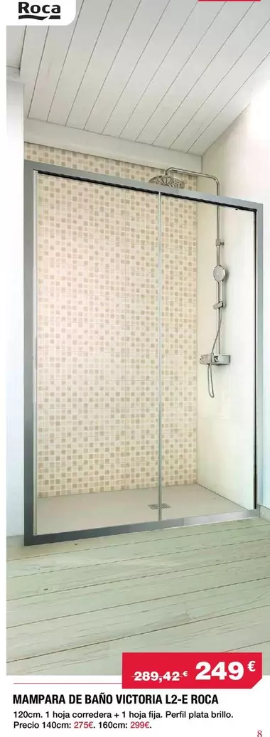 Roca - Mampara De Baño Victoria 12+7R0CA