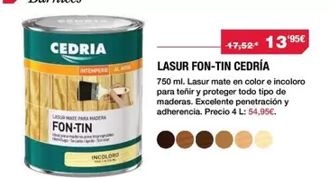Cedria - Lasur Fon-tin