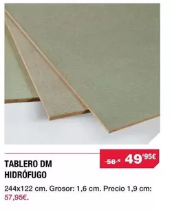 Tablero Dm Hidrofugo