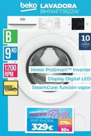Beko - Lavadora Bmwft3922w