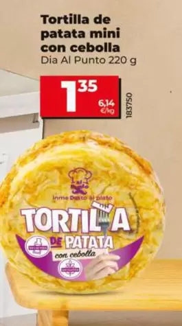 Dia Al Punto - Tortilla De Patata Mini Con Cebolla
