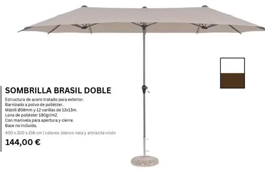 Blanco - Sombrilla Brasil Doble