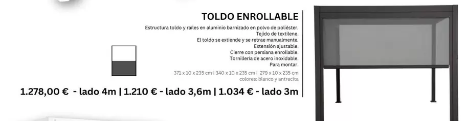 Toldo Enrollable