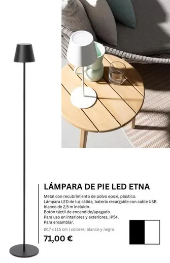 Blanco - Lámpara De Pie Led Etna
