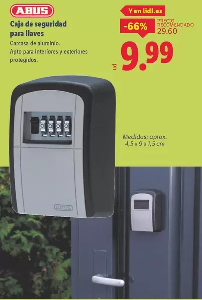 Abus - Caja De Seguridad Para Laves