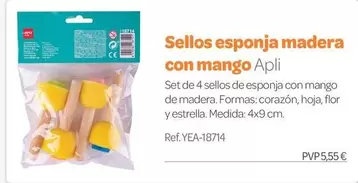 Apli - Sellos Esponja Madera Con Mango