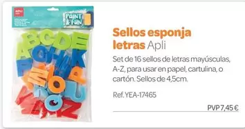 Apli - Sellos Esponja Letras