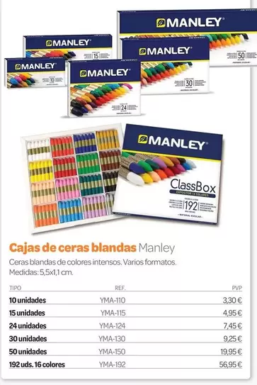 Manley - Cajas De Ceras Blandas