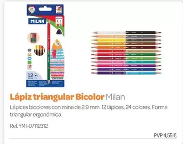 Milán - Lapiz Triangular Bicolor