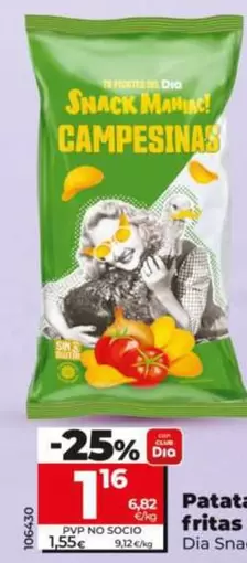 Dia Snack Maniac - Patatas Fritas Campesinas