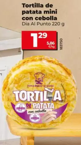 Dia Al Punto - Tortilla De Patata Mini Con Cebolla