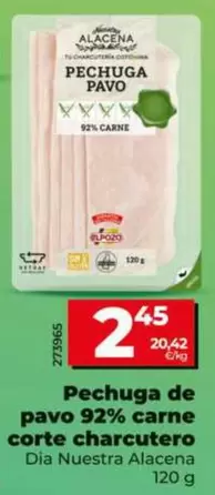 Dia Nuestra Alacena - Pechuga De Pavo 92% Carne Corte Charcutero