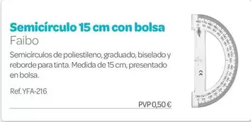 Faibo - Semicirculo 15 Cm Con Bolsa